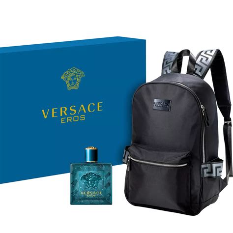 versace cologne backpack set|versace aftershave with bag.